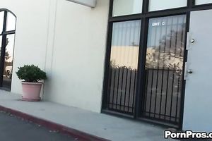 Stunning brunette sweetie spied with camera on the street