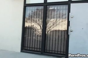 Stunning brunette sweetie spied with camera on the street