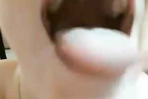 Punk pale doxy with petite love muffins provides her BF with a great oral job