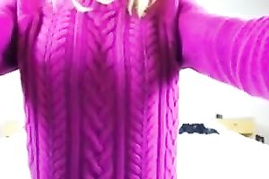 Lusty auburn nerdy nympho with large boobies wanted to go solo for enjoyment