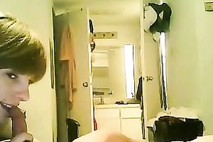 Saucy non-professional bitch gives head and rides my shlong on top