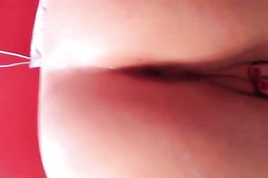 Friend's hawt BBC slut showed off her pink bald muff and rubbed it a bit