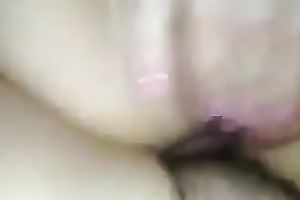 I have no idea what's on her head but this babe seems to be obsessed with my wang