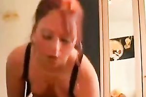 Red haired bitch goddess engulfing my large wang deepthroat in POV