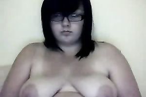 Fugly overweight girl fingering soaked bawdy cleft in dilettante movie scene