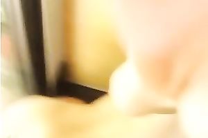 My ally helped skinny black haired GF of his to tape her solo show