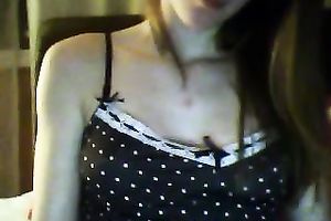 Horny lascivious sweetheart teasing and showing off her bra buddies