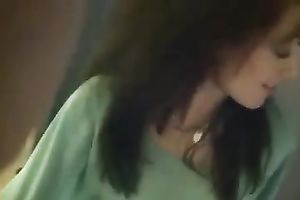 Marvelous brunette hair sexy horny white wife is an awesome dick sucker