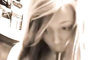 Pallid emotional and rather concupiscent webcam dark brown played with her toy