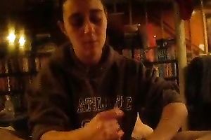 My ex girlfiend with black hair and hawt face gives a hand job