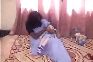 Curvy black skin Indian cheating wife disrobes on livecam and pleases her fellow