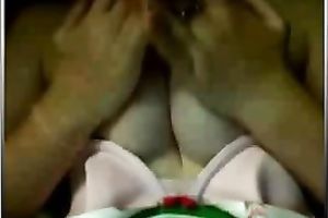 Busty French college slutty wife on livecam playing with her pantoons