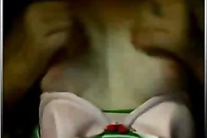 Busty French college slutty wife on livecam playing with her pantoons