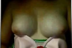 Busty French college slutty wife on livecam playing with her pantoons