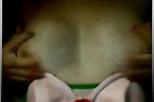 Busty French college slutty wife on livecam playing with her pantoons