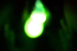 Slender white black cock slut uses glowing stick for masturbation