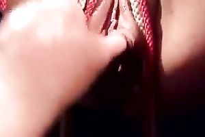 Perverted man stretched my muff with monster dark sextoy whilst I was servitude and restrained