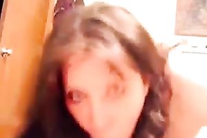 Dark haired nice-looking sweetheart of mine can't live without engulfing my meaty large rod