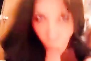 Dark haired nice-looking sweetheart of mine can't live without engulfing my meaty large rod