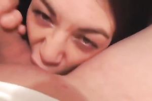 Incredible carnal oral-service from white youthful amateur housewife