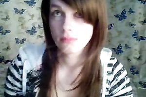 Barely legal ginger haired sheboy masturbates for me on livecam