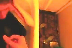 Cute face of a golden-haired ally overspread with large manly milk