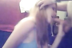 Red haired pallid coed amateur wife did a great work on my buddy's strong pecker