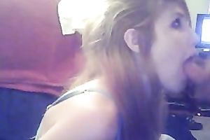 Red haired pallid coed amateur wife did a great work on my buddy's strong pecker