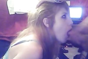 Red haired pallid coed amateur wife did a great work on my buddy's strong pecker