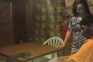 Sexy Armenian white bitch gives great fellatio previous to I group sex her hard on a table