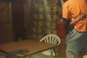 Sexy Armenian white bitch gives great fellatio previous to I group sex her hard on a table