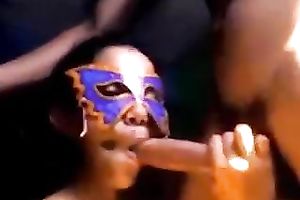 Masked delightsome nympho of my ally knows a flawless BJ technique