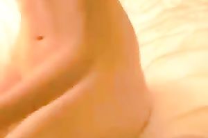 Kinky dilettante web camera horny white wife in cute lacy belts was flashing her sexy bum