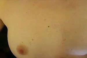 I push my gf's slit and load my cum on her boobies