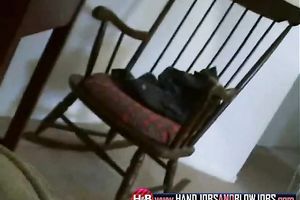 Exquisite sassy blond legal age teenager girlfriend blows pecker on her knees