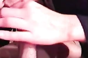 Amateur nice-looking brunette hair gives her head on a pov livecam