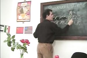 Sex instructor teaches horny Asian playgirl how to engulf properly