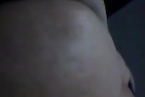 Lewd Brazilian dilettante housewife flashed her charming large rack close-up