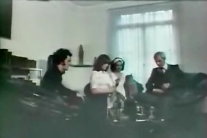 Two lustful mans group sex svelte bitch at the backseat