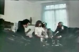 Two lustful mans group sex svelte bitch at the backseat