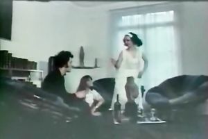 Two lustful mans group sex svelte bitch at the backseat