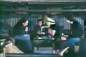 Two lustful mans group sex svelte bitch at the backseat