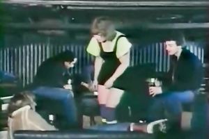 Two lustful mans group sex svelte bitch at the backseat