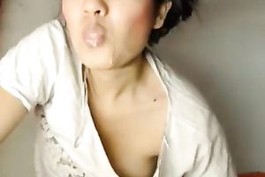 Wondrous Asian livecam mother I'd like to fuck was so into lovely her bald cum-hole