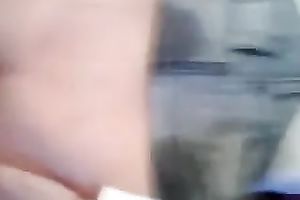 Sweet a bit overweight brunette hair white lady with natural wobblers gives BJ and enjoys mish