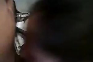 Sweet a bit overweight brunette hair white lady with natural wobblers gives BJ and enjoys mish