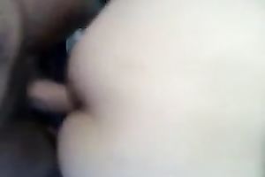 Sweet a bit overweight brunette hair white lady with natural wobblers gives BJ and enjoys mish