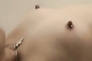My buddy's GF called Anne receives her priceless puffy nipps pierced