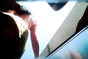 This sweetheart with great gazoo has no idea I am spying on her