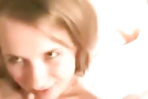 Awesome light haired sweetie with natural scoops was screwed missionary